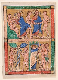 Scenes from the Book of Genesis: the Creation of Eve, the Marriage of Adam and Eve, the Temptation, and the Expulsion by Unidentified artist