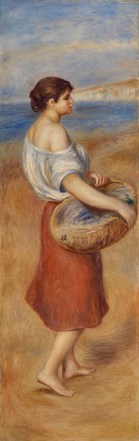 Girl with Basket of Fish (Pêcheuse de poissons) by Pierre Auguste Renoir