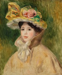 Woman with Capeline (Femme Ã  la capeline) by Pierre Auguste Renoir