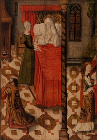 Birth of the Virgin, a Male Donor, and the Education of the Virgin by Unidentified artist