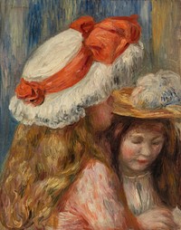 Girls with Hats (Jeunes filles aux chapeaux) by Pierre Auguste Renoir