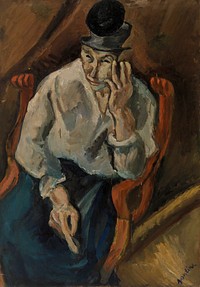 Woman Seated in Armchair (Femme accoudée au fauteuil) by Chaim Soutine