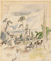 Landscape with Figures, Miami by Jules Pascin