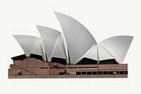 Sydney Opera House, famous landmark collage element psd