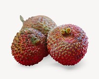 Lychee fruit, isolated image