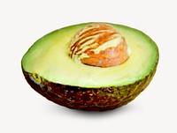 Avocado cut half collage element, food & drink isolated image
