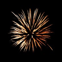 Gold fireworks, isolated image
