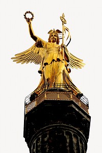 Berlin Victory Column statue, isolated image