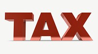 Tax word collage element psd