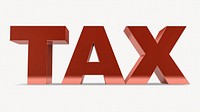 Tax word, red design 