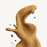 Brown water splash isolated design 
