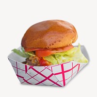 Burger fast food, isolated image