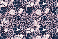 Vintage batik floral pattern background psd