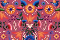 Colorful traditional flower background, vintage pattern