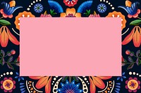 Colorful traditional flower frame background, vintage pattern illustration