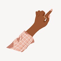 Black woman's hand vector illustration collage element