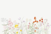 Blooming vintage Spring flower illustration psd