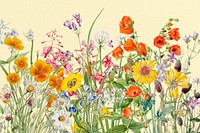 Aesthetic Spring flower background illustration