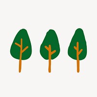 Doodle trees illustration vector