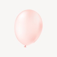 Rose gold balloon collage element vector