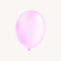 Pink balloon collage element vector