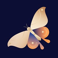 Geometric butterfly illustration vector