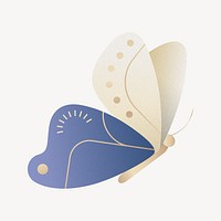 Blue geometric butterfly illustration vector