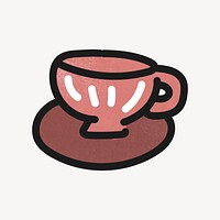 Tea cup doodle vector