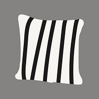 Black & white cushion doodle vector