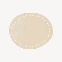 Round beige cushion doodle vector