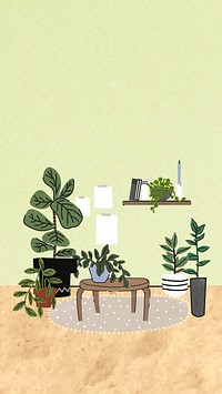 Aesthetic houseplant mobile wallpaper