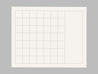 Beige grid notepaper, journal collage vector