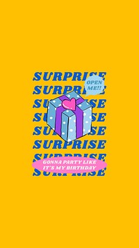 Surprise party, yellow mobile wallpaper background