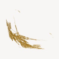 Gold glitter brush stroke graphic psd