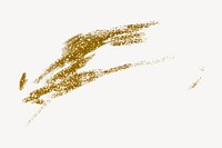 Gold glitter brush stroke graphic psd