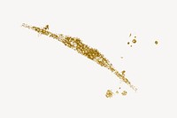 Gold glitter brush stroke graphic psd