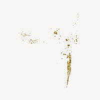 Gold glitter splash graphic psd