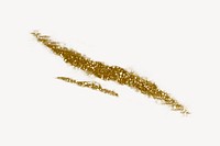 Gold glitter brush stroke graphic psd