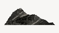 Black mountain collage element psd