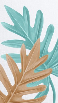 Tropical xanadu leaf iPhone wallpaper, botanical aesthetic background