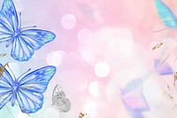 Dreamy butterfly pastel background, aesthetic sky