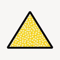 Yellow dotted triangle collage element vector