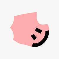 Abstract pink shape vector