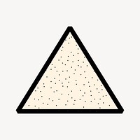 Beige dotted triangle collage element vector