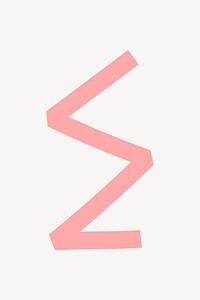 Pink zigzag line vector