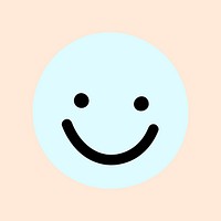 Smile emoticon collage element vector