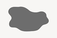 Gray blob shape collage element vector