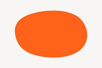 Orange oval collage element vector