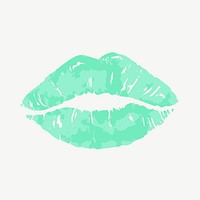 Lipstick stain, green design psd