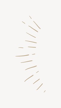 Doodle burst element, beige design vector